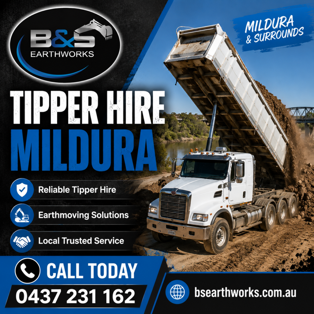 Tipper Hire Mildura for Soil, Gravel and Waste Removal